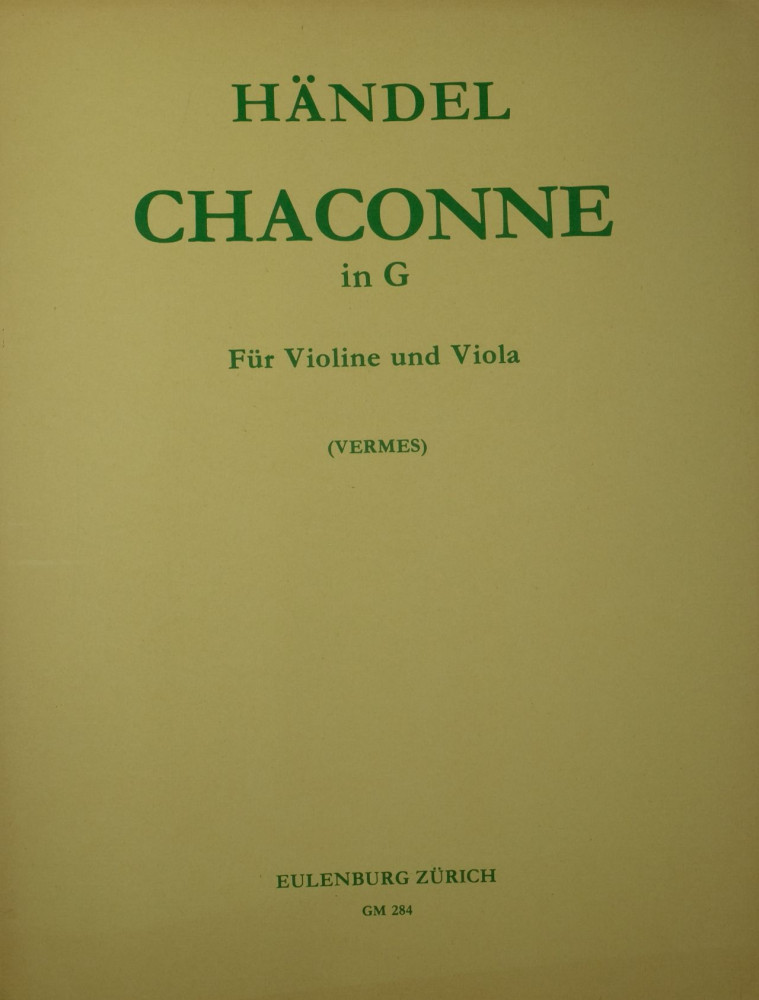 Chaconne G-dur, für Violine und Bratsche