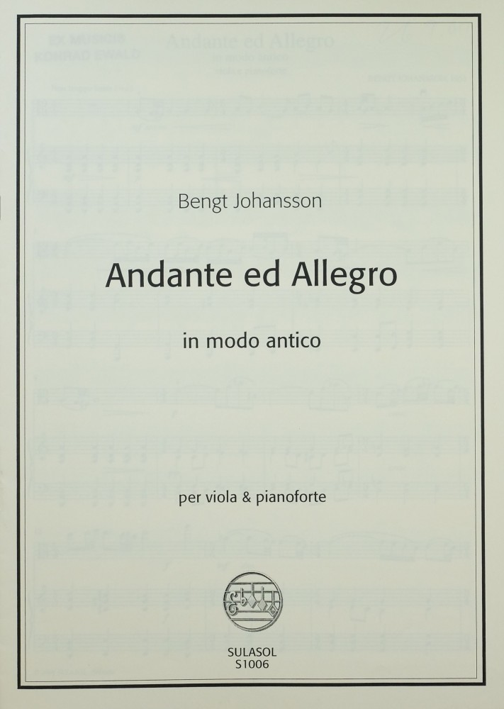 Andante ed Allegro in modo antico, für Bratsche und Klavier