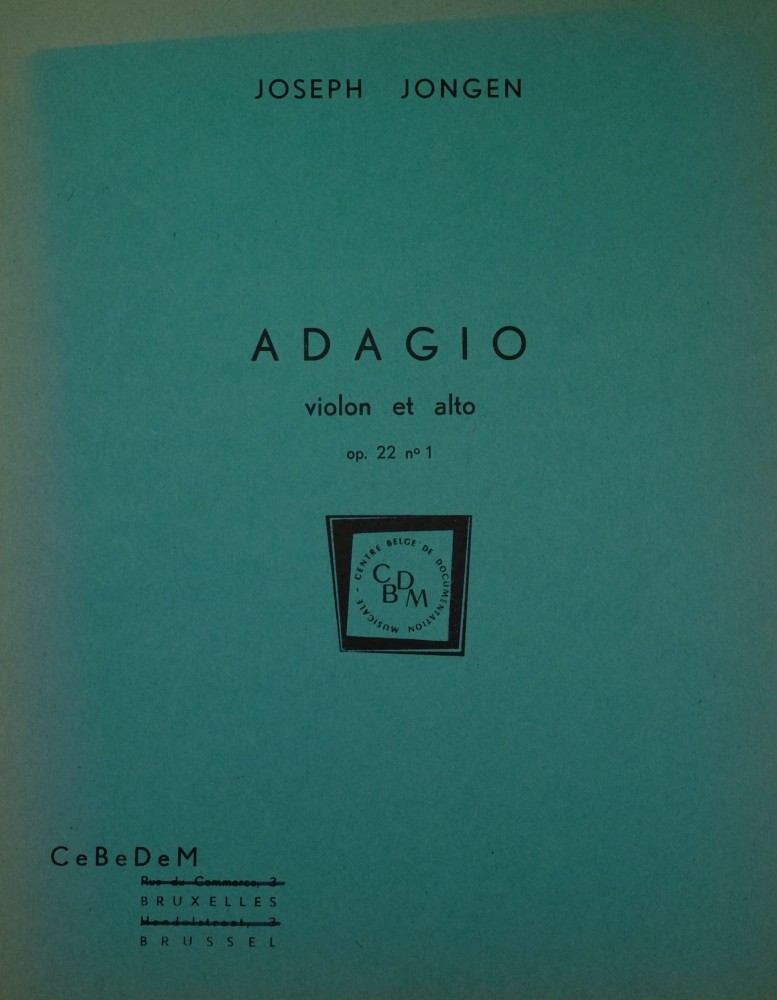 Adagio E-dur, op. 22, Nr. 1, für Violine und Bratsche