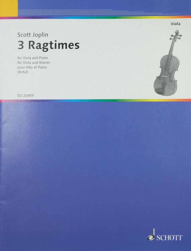3 Ragtimes, arrangiert für Bratsche und Klavier
