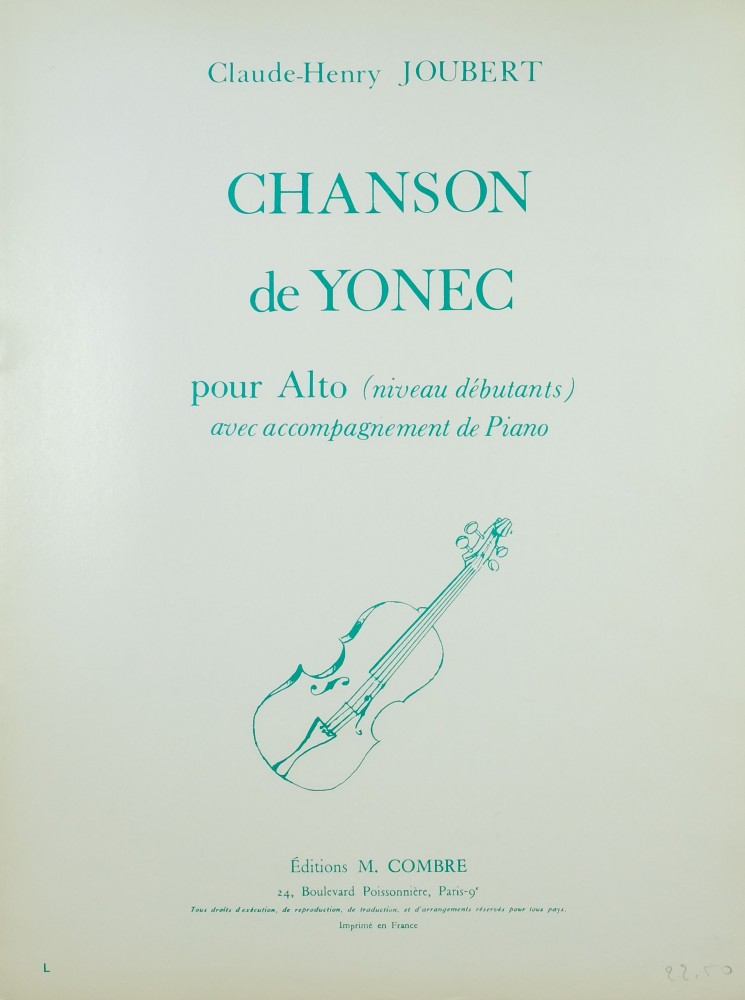 Chanson de Yonec, für Bratsche und Klavier