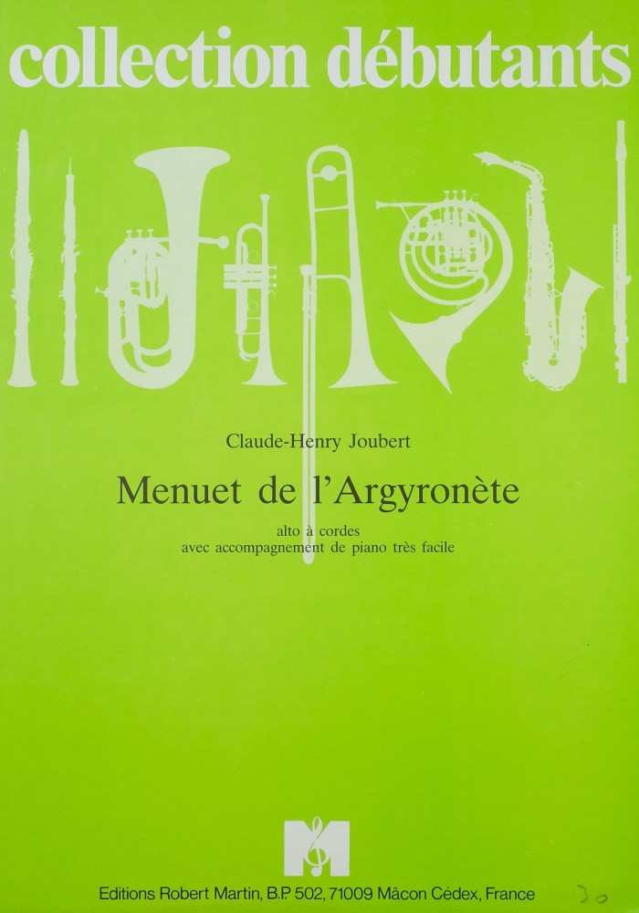 Menuet de l'Argyronète, für Bratsche und Klavier