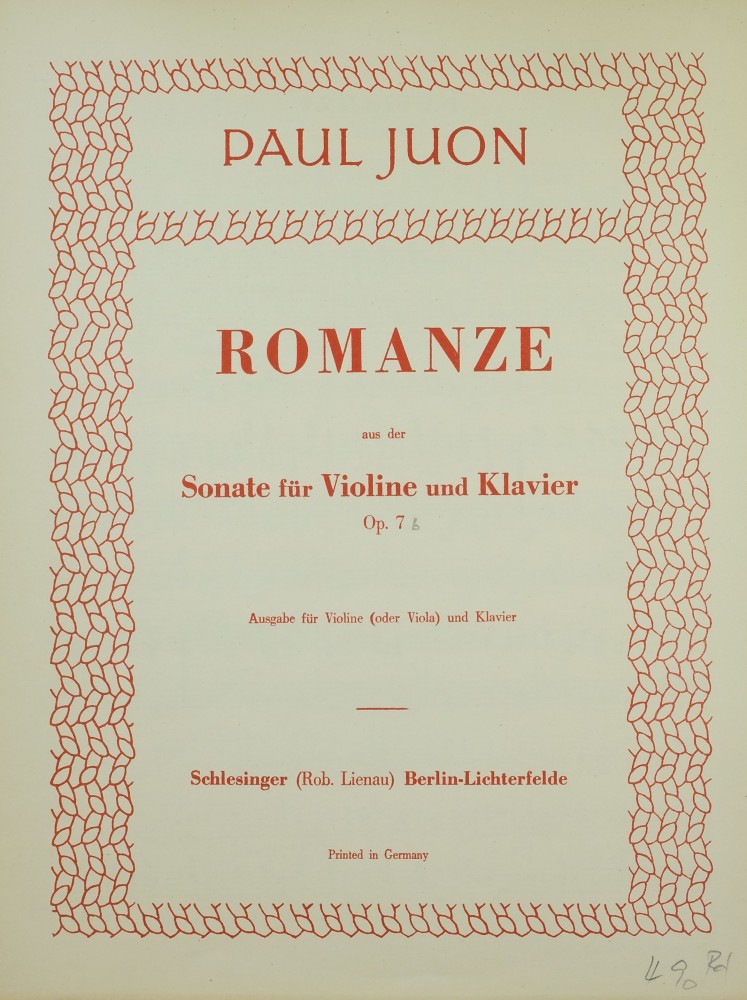 Romanze für Violine (Bratsche) und Klavier