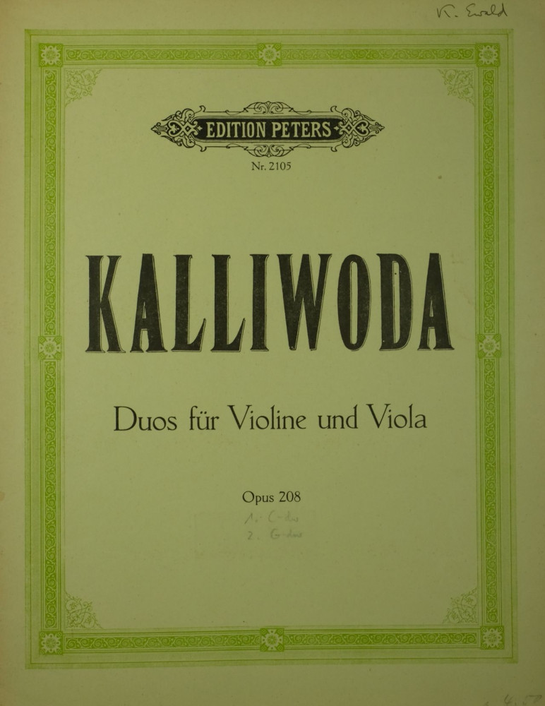 2 Duos (C/G), op. 208, für Violine und Bratsche