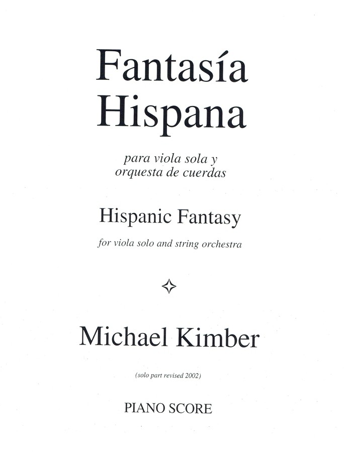 Fantasía Híspana, für Bratsche und Streicher