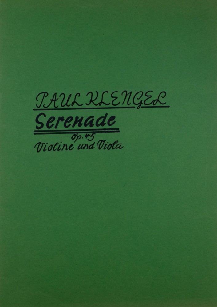 Serenade, op. 45, für Violine und Bratsche