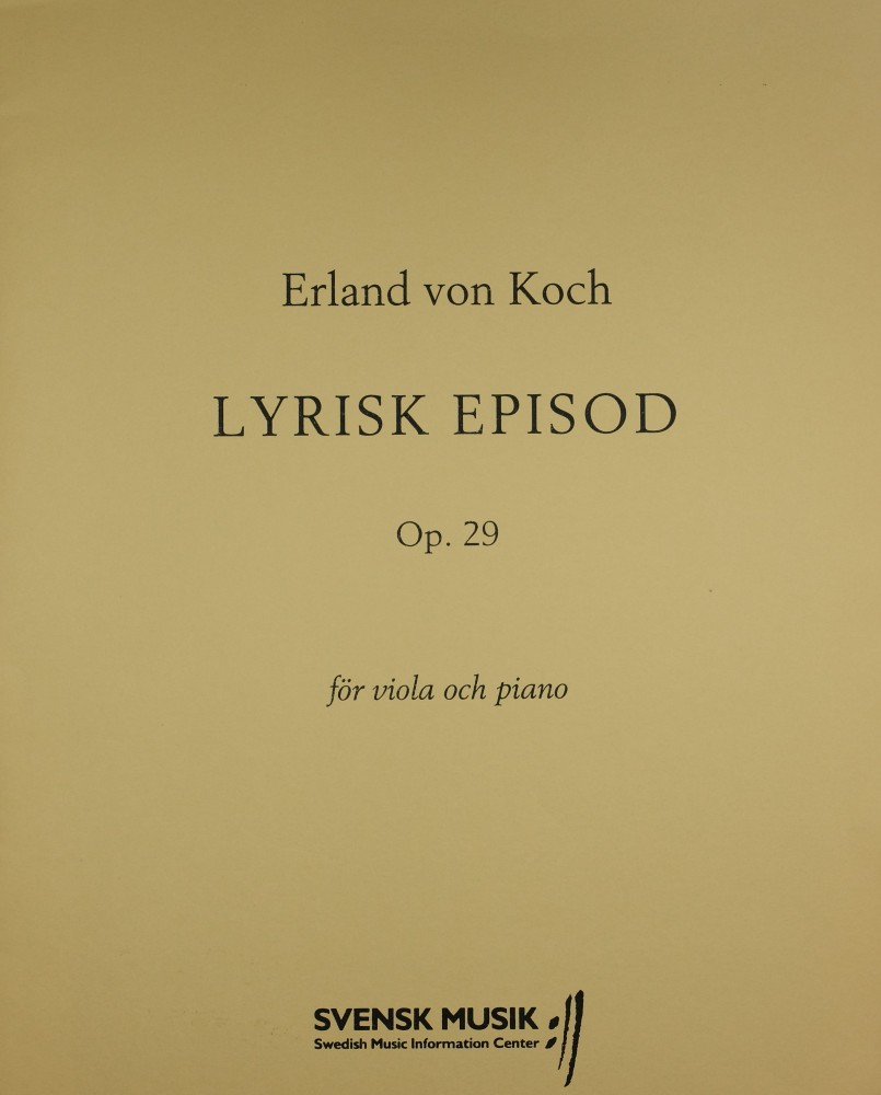 Lyrisk Episod, op. 29, für Bratsche und Klavier