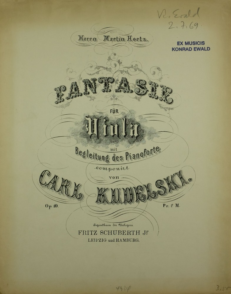 Fantasie f-moll, op. 10, für Bratsche und Klavier