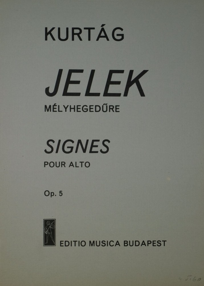 Jelek (Signs), op. 5, for Viola