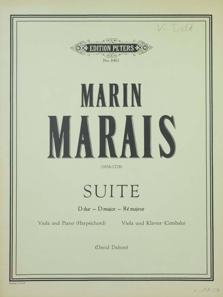 Suite D-dur, für Bratsche und Klavier