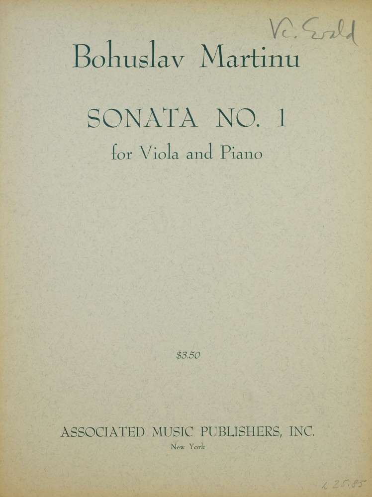 Sonate für Bratsche und Klavier