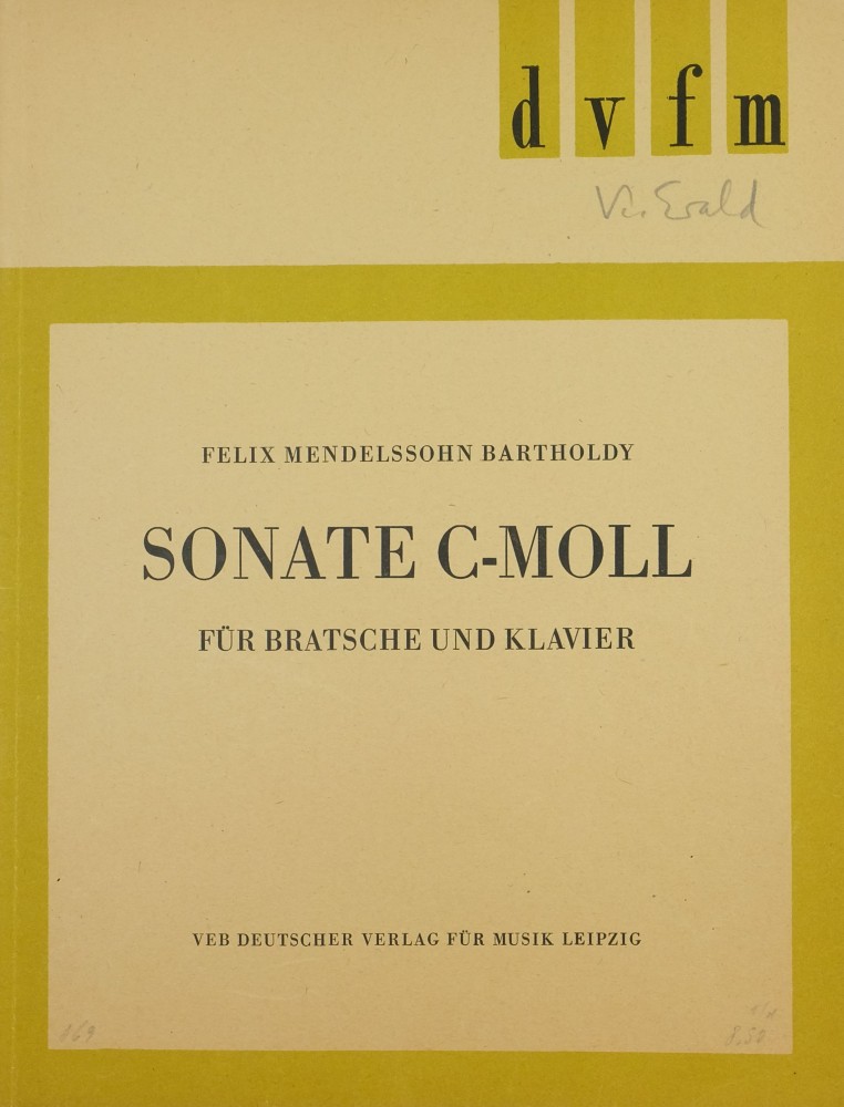 Sonate c-moll, MWV Q 14, für Bratsche und Klavier