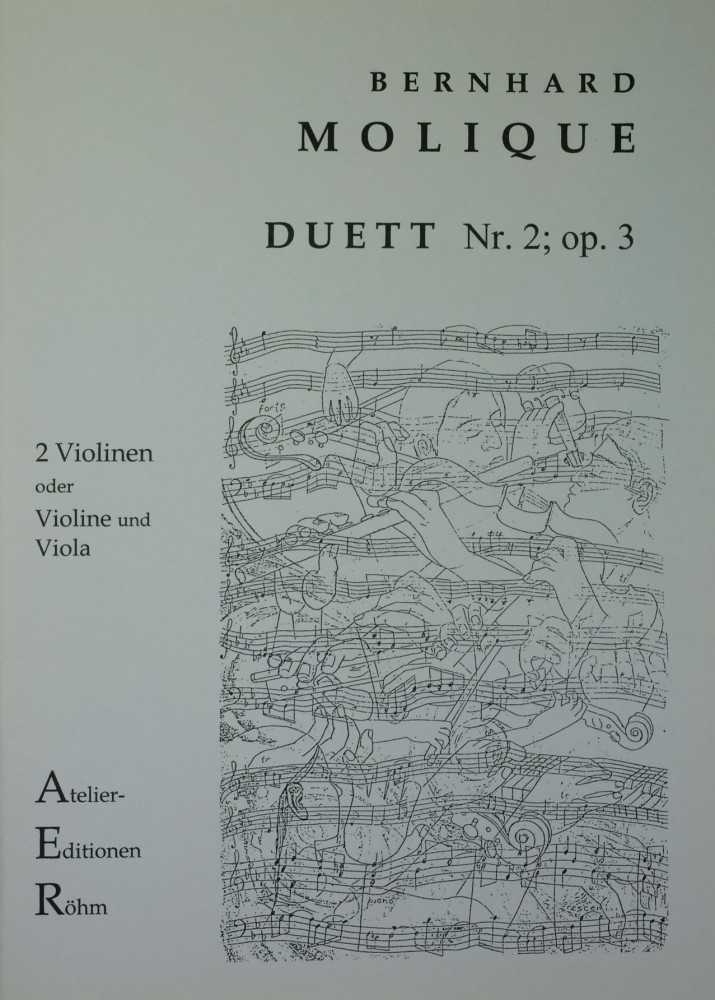 Duett Nr. 2 G-dur, op. 3, für 2 Violinen, arrangiert für Violine und Bratsche