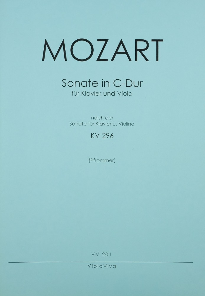 Sonata C-major, KV 296, for Violin and Piano, arranged for Viola and Piano