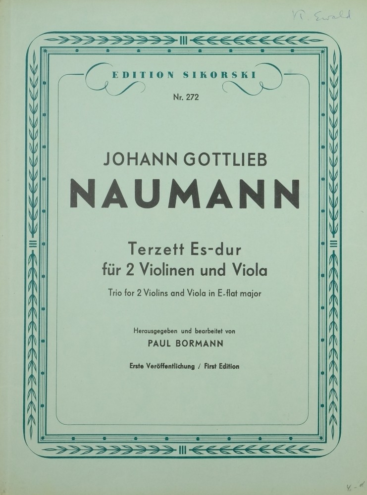 Terzett Es-dur (Nr. 5), für 2 Violinen und Bratsche