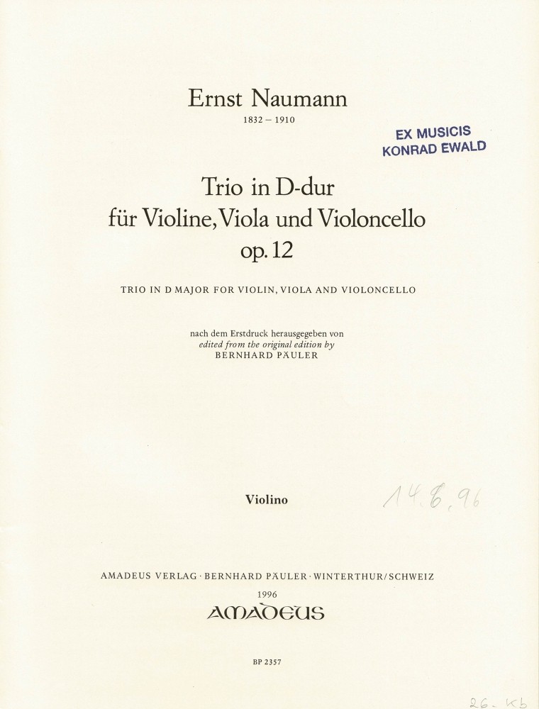 Trio D-dur, op. 12, für Violine, Bratsche und Violoncello