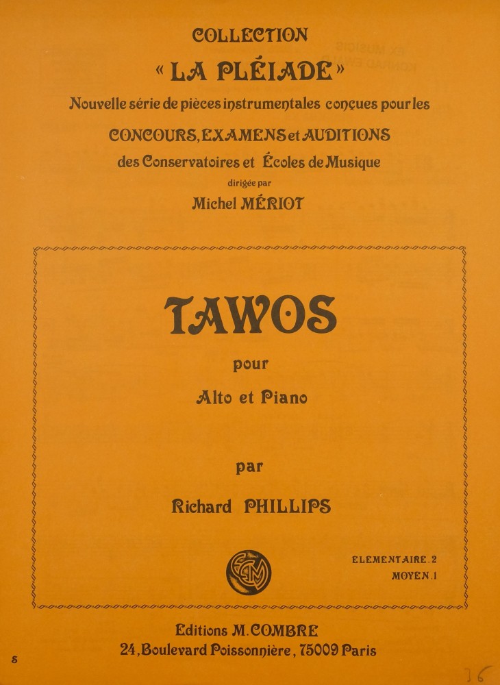 Tawos, für Bratsche und Klavier
