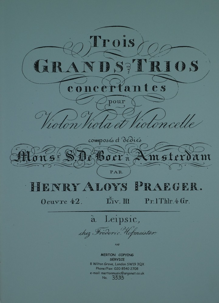 Trio F-dur, op. 42, Nr.3, für Violine, Bratsche und Violoncello