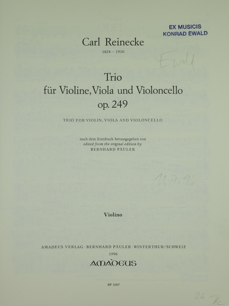 Trio c-moll, op. 249, für Violine, Bratsche und Violoncello
