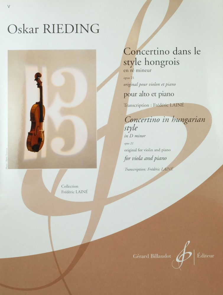 Concertino dans le style hongrois, d-moll, op. 21, für Violine und Klavier, arrangiert für Bratsche und Klavier