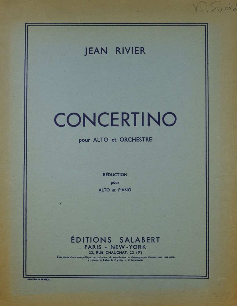 Concertino für Bratsche und Orchester