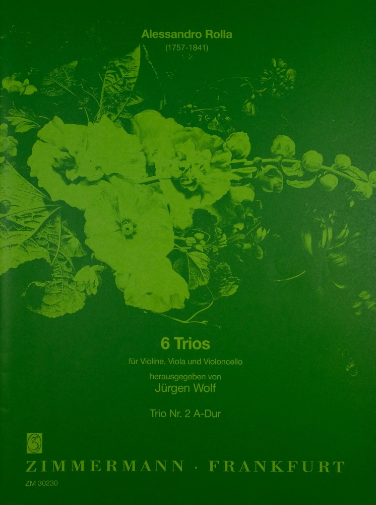 Trio A-dur (Nr. 2), für Violine, Bratsche und Violoncello