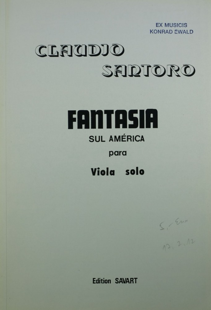 Fantasia sul América, für Bratsche (Bratsche und Orchester)