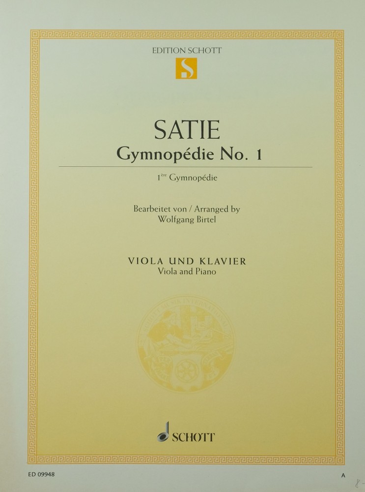 Gymnopédie Nr. 1, arrangiert für Bratsche und Klavier