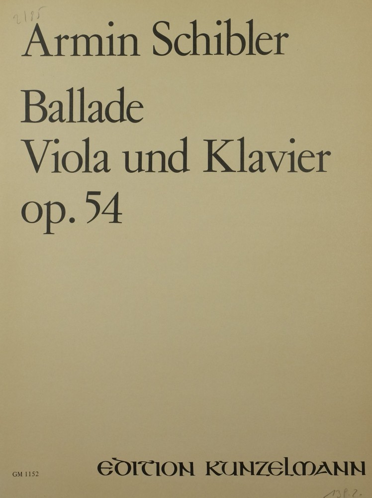 Ballade, op. 54, für Bratsche und Klavier