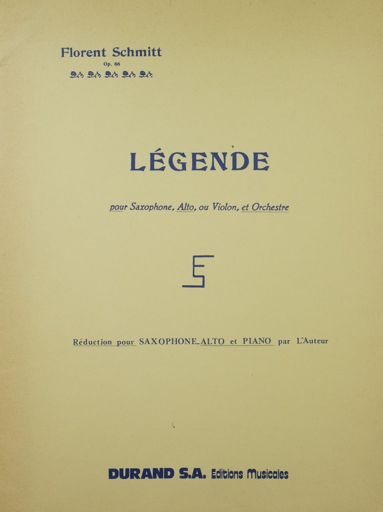 Légende, op. 66, für Saxophon (Bratsche/Violine) und Orchester