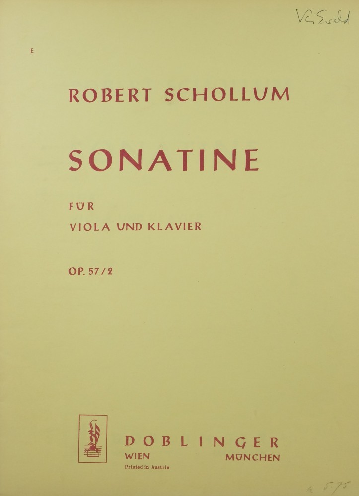 Sonatine, op. 57, Nr. 2, für Bratsche und Klavier