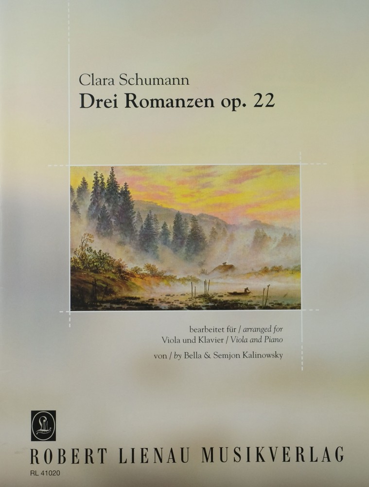 Drei Romanzen, op. 22, arrangiert für Bratsche und Klavier
