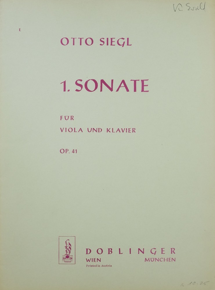 1. Sonate, op. 41, für Bratsche und Klavier