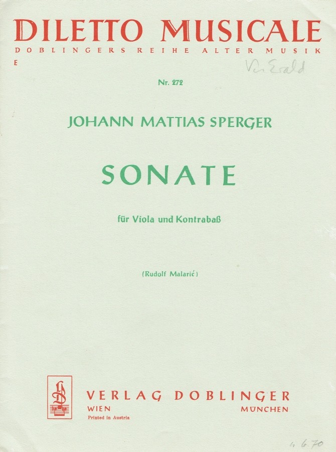 Sonate D-dur, MeiS C I/8, für Bratsche und Kontrabass