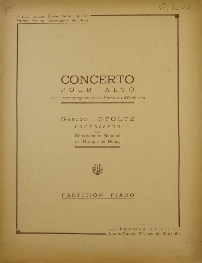 Konzert C-dur, für Bratsche und Orchester