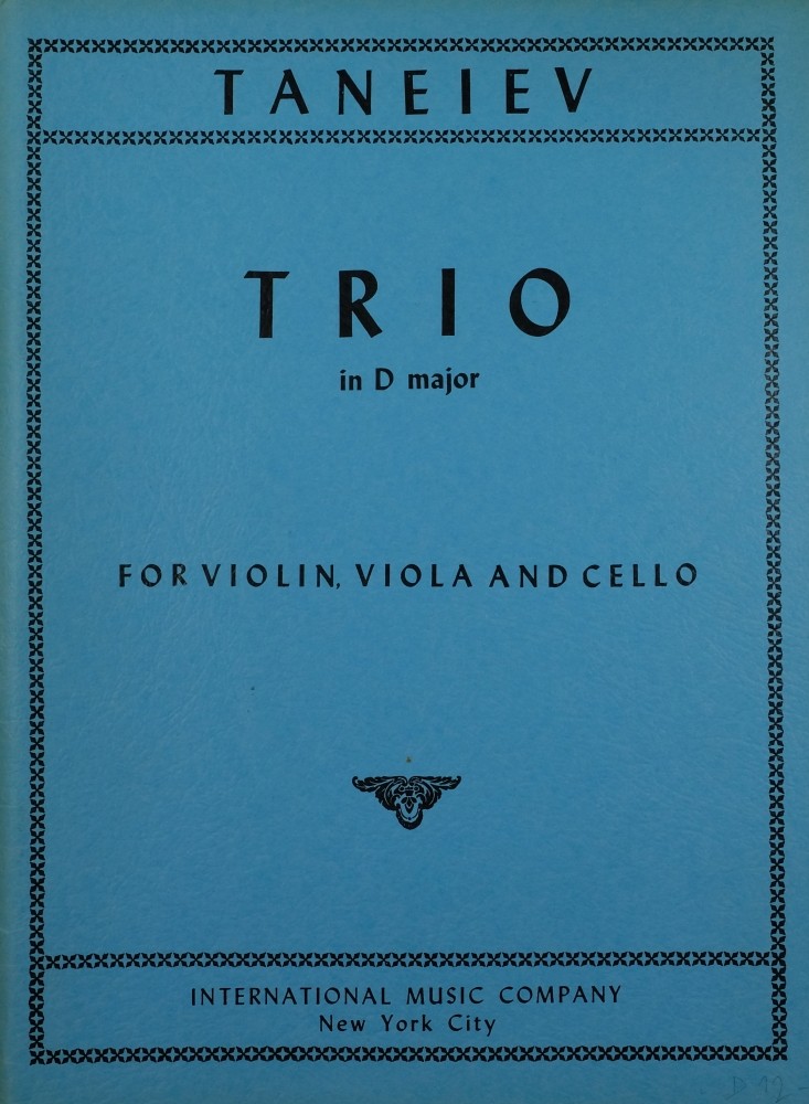 Trio D-dur, für Violine, Bratsche und Violoncello