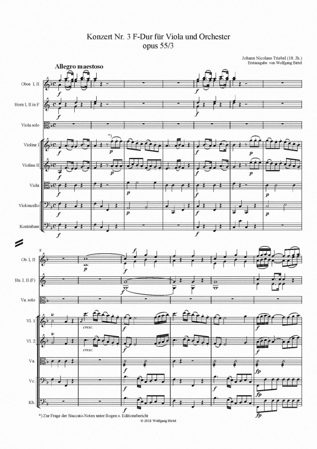 Konzert Nr. 3, F-dur, op. 55, Nr. 3, für Viola und Orchester