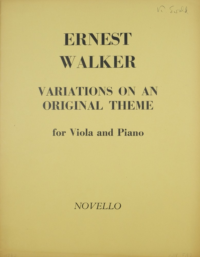 Variations on a Original Theme, für Bratsche und Klavier