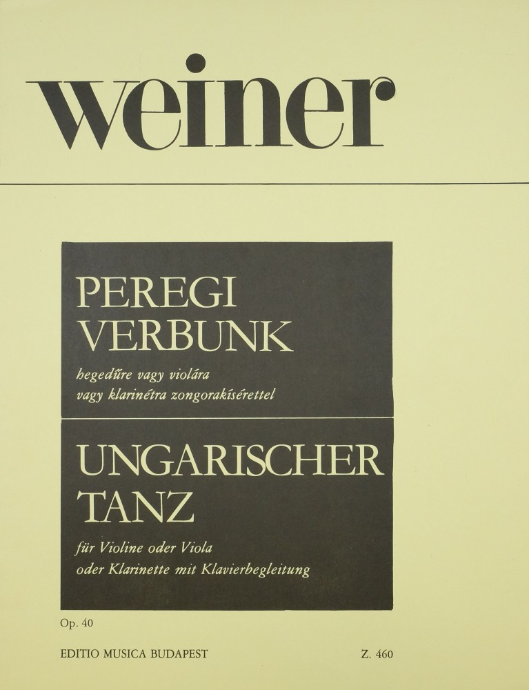 Ungarischer Tanz, op. 40, for Violin (Viola/Clarinet) and Piano